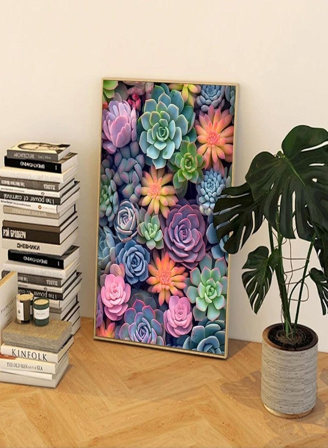 WICHARSH Succulent Diamond Painting for Adults-Succulent 5D Diamond Art Painting kit for Adults Beginners Full Drill Succulent Diamond for Gifts Wall Decor Gem Arts (30 x 40 cm) - Image 5